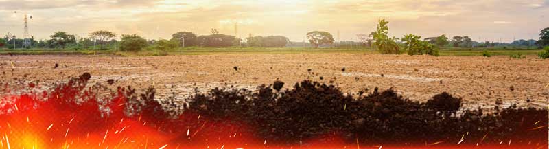 Overheated soil 
